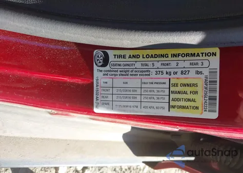 2016 Ford Focus Se from USA, damaged, VIN 1FADP3F25GL242224